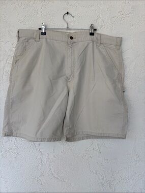 Carhartt Men's Light Khaki Flat Front Work Shorts